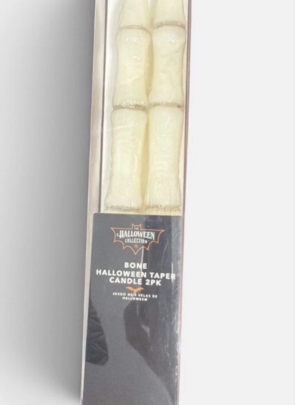 Halloween Collection Bone Taper Candles - White (2 Pack)